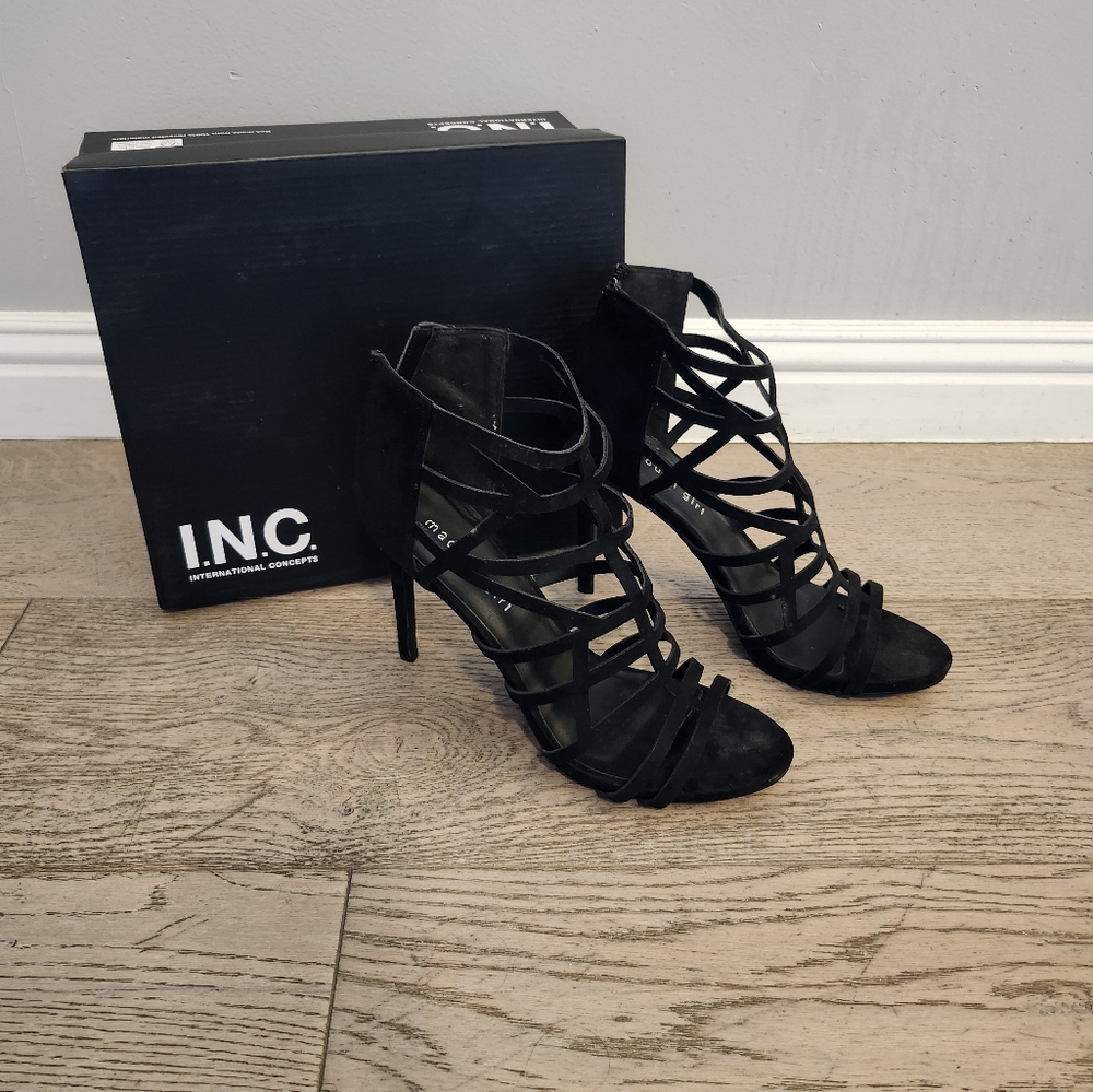Madden Girl Black Heels Strappy Design